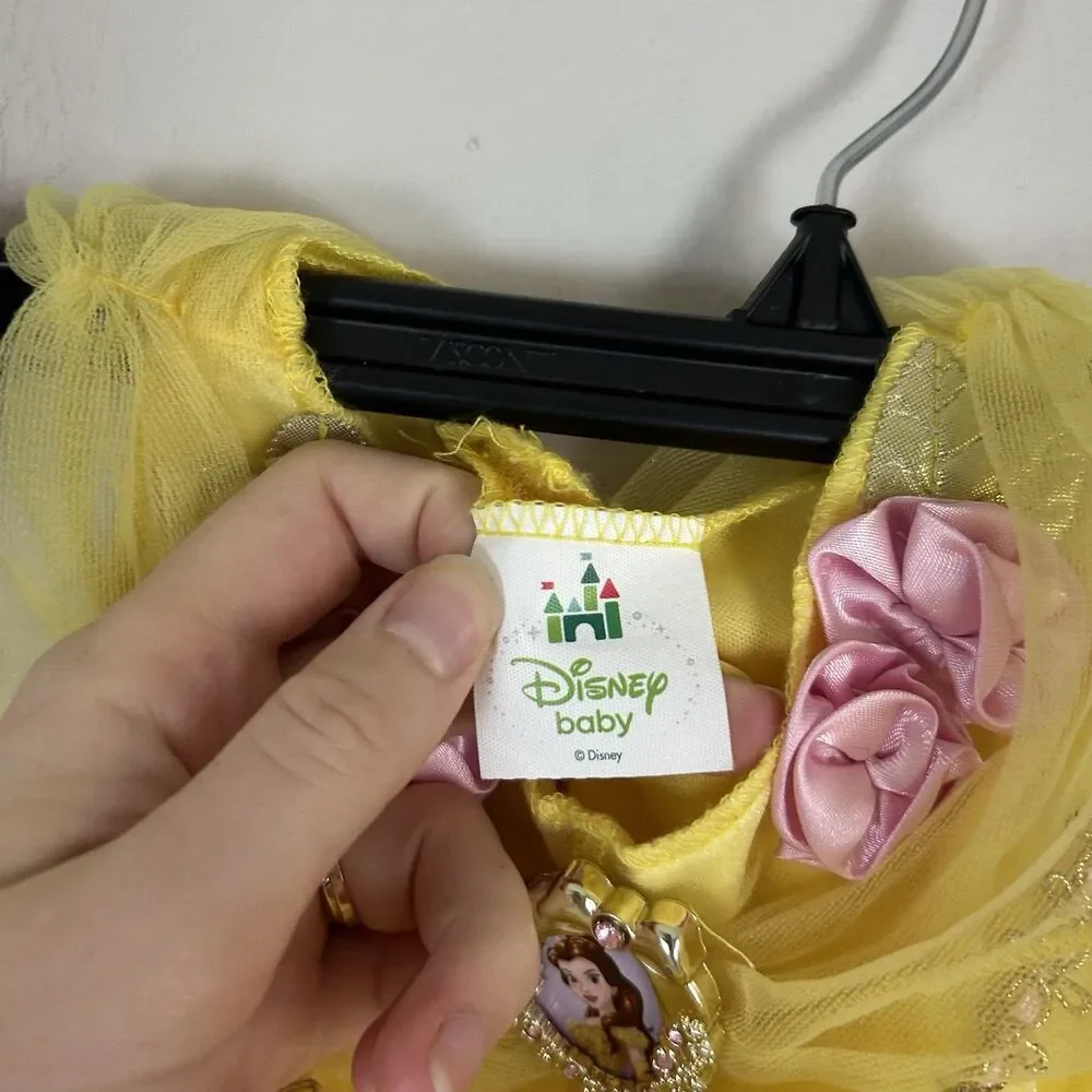 DISNEY PRINCESS BELLE COSTUME DRESS HALLOWEEN INFANT BEAUTY BEAST 6-12 MONTH